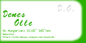 denes olle business card